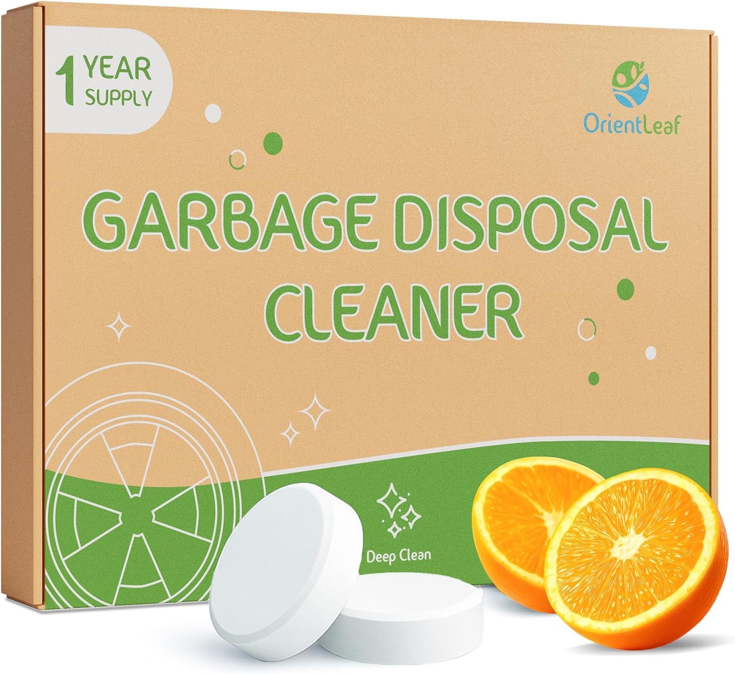 Garbage Disposal Cleaner and Deodorizer Tablets 20g 1 Year Supply Sink Cleaner,