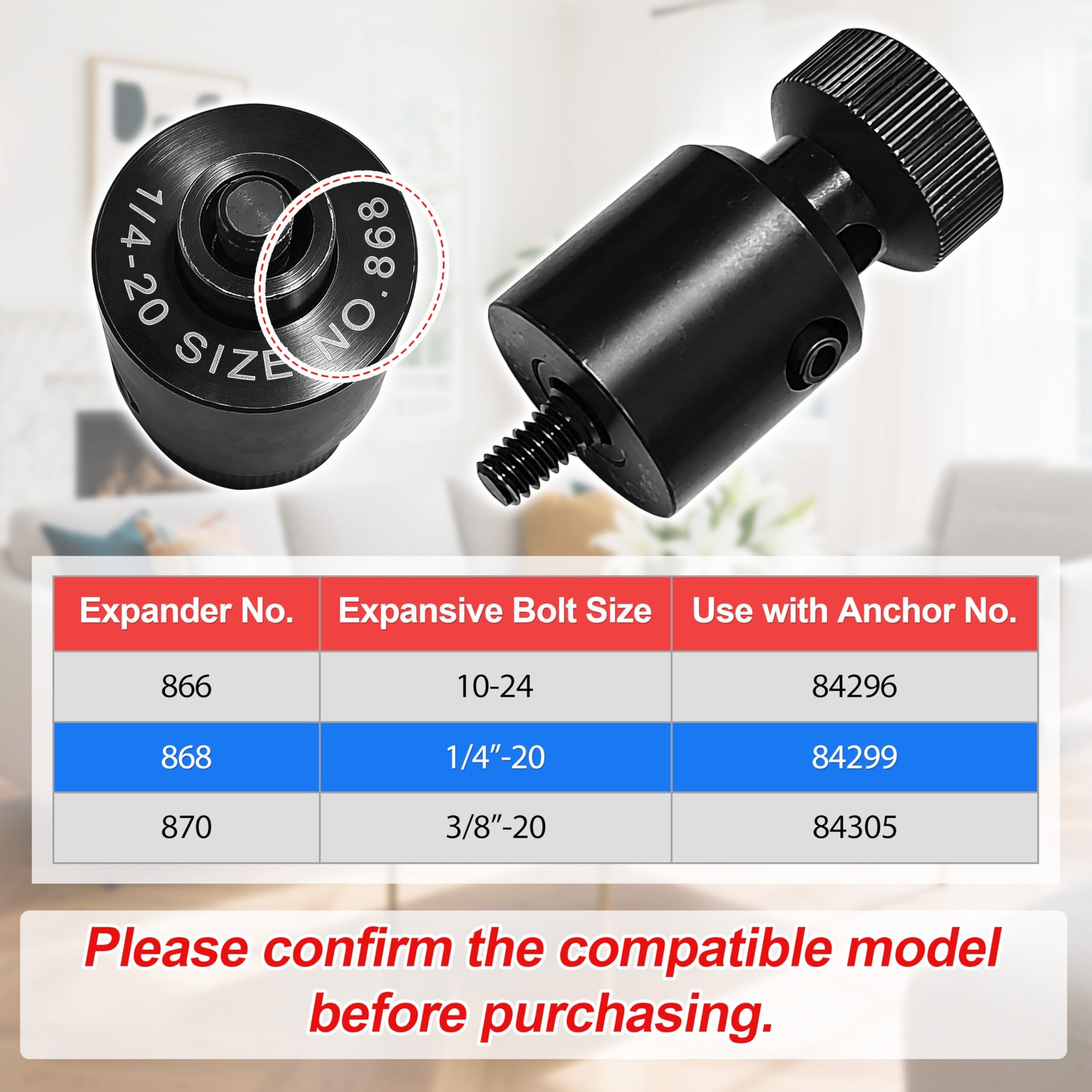 Screw Anchor Expander # 868 Replacement for Greenlee For Caulking Anchor Size 1/