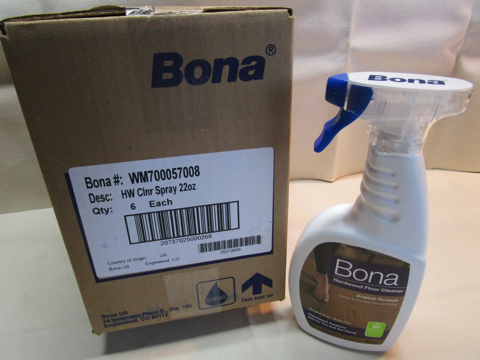 Case of 6 Bona Hardwood Floor Cleaner Spray – 22 oz – Residue Free / Dries Fast