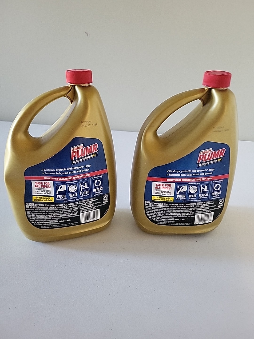 Liquid-Plumr Pro-Strength Clog Destroyer Gel with PipeGuard, 80 fl oz, 2 Pack