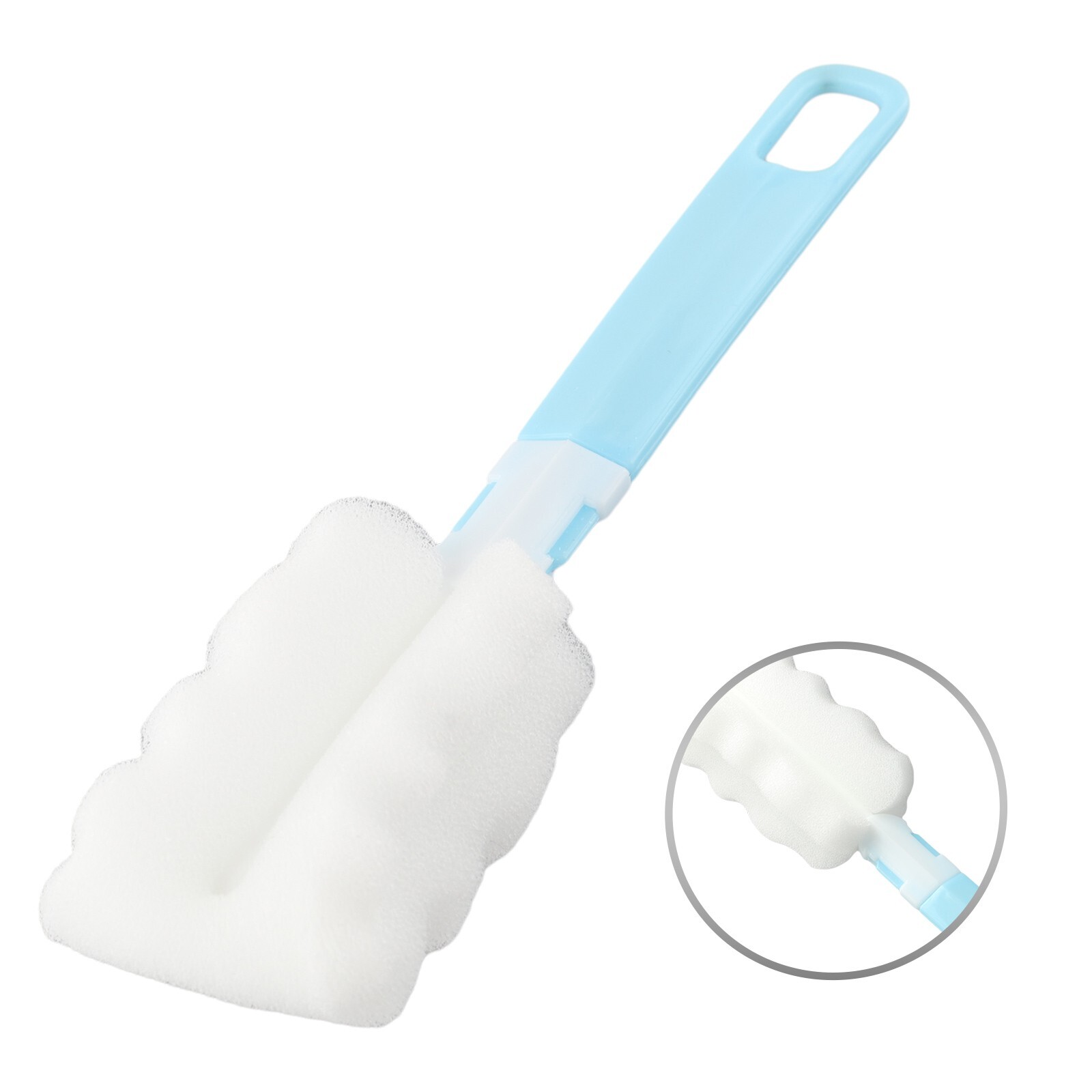 Sponge Handle Brush Foam for Bottle Cup Glass Kitchen Car Baby Bottle Cleaning