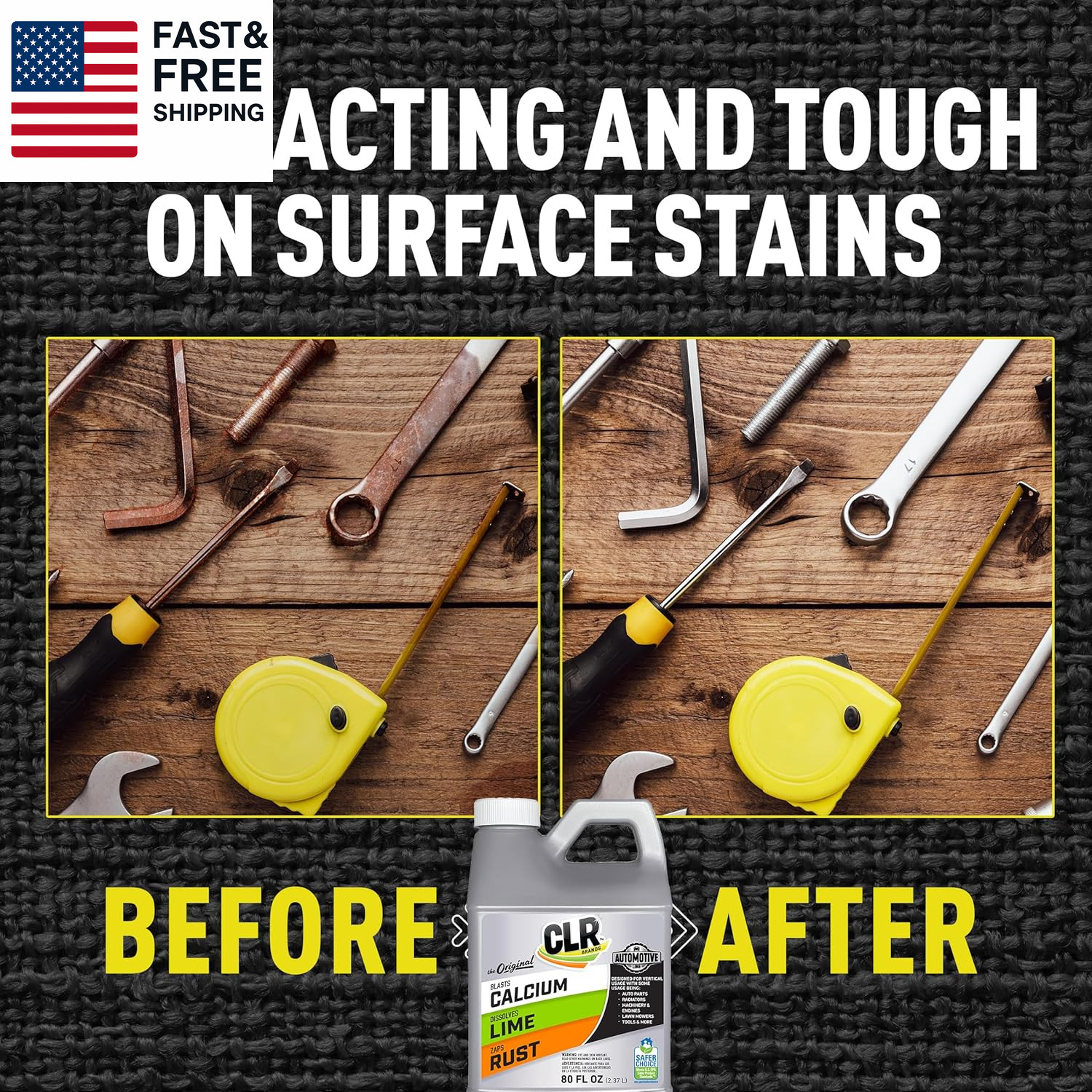 Brands® Automotive Calcium, Lime & Rust Remover, Cleaner for Multiple Surfaces,
