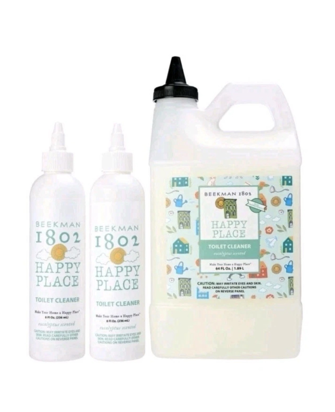 Beekman 1802 Happy Place 64 oz. Toilet Cleaner Set – Eucalyptus Scented