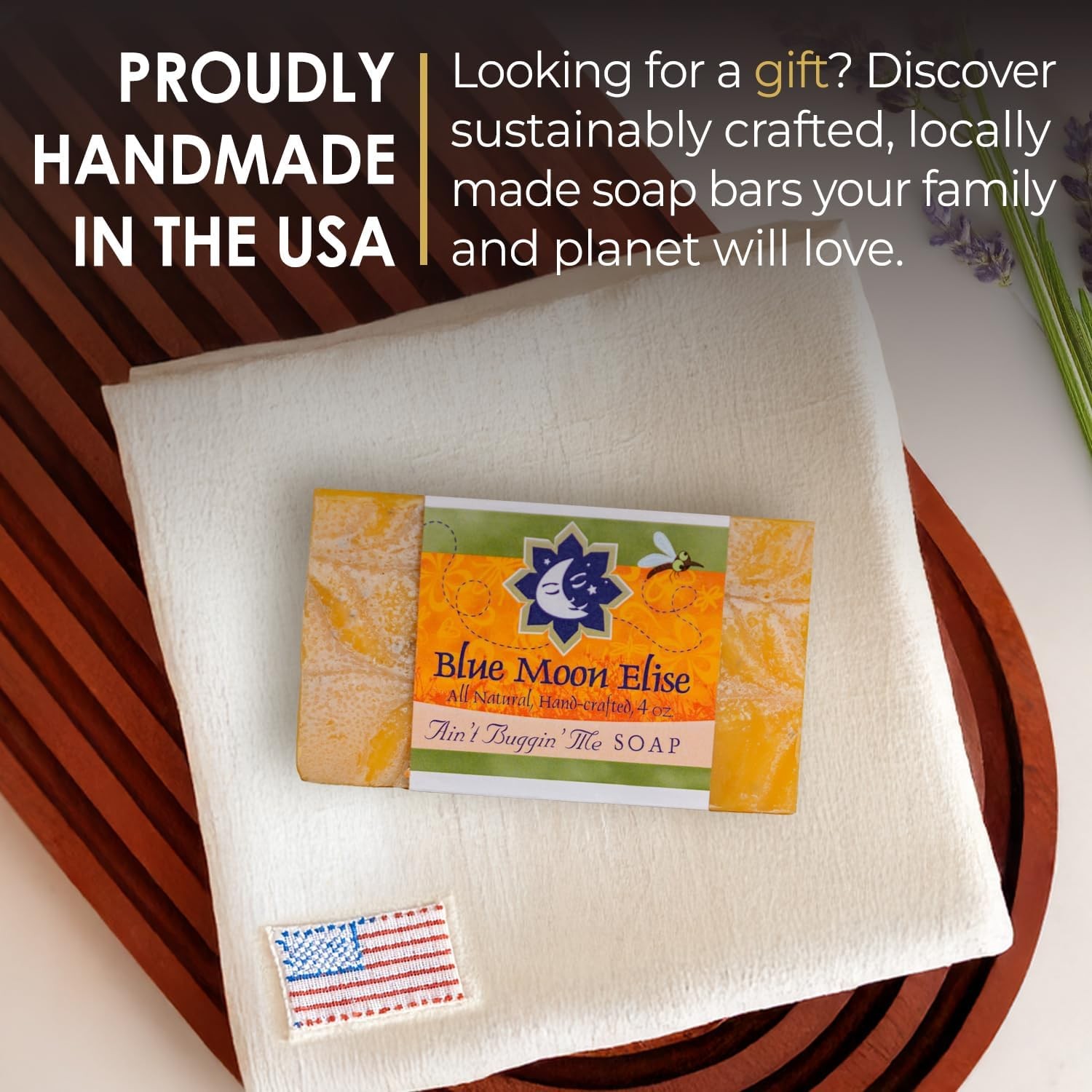 Ain’t Buggin Me Citronella Bar Soap for Men and Women, Natural Handmade Soap