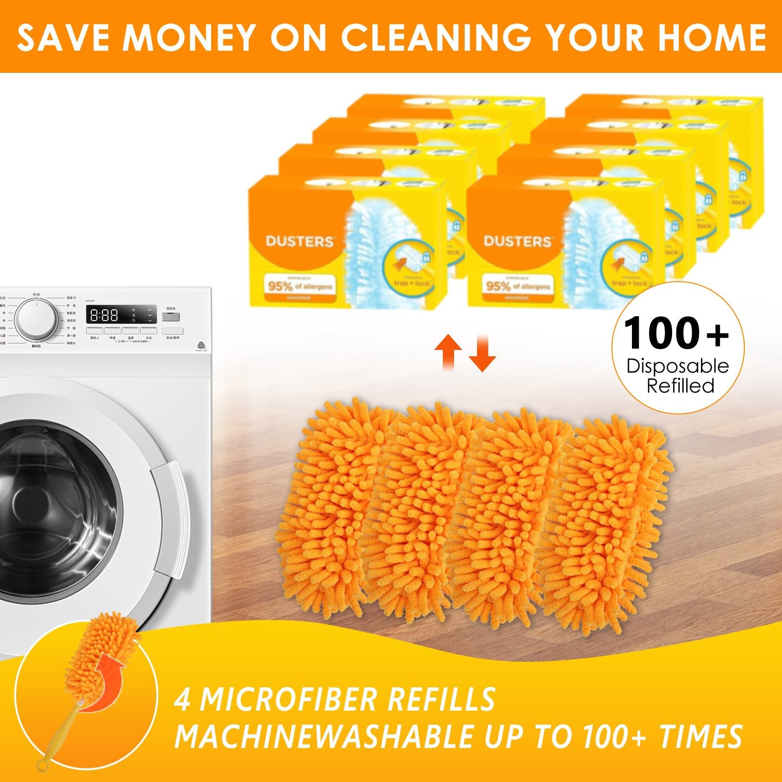 Redones Dusters for Swiffer – Reusable Duster Refill Compatible with Swiffer …