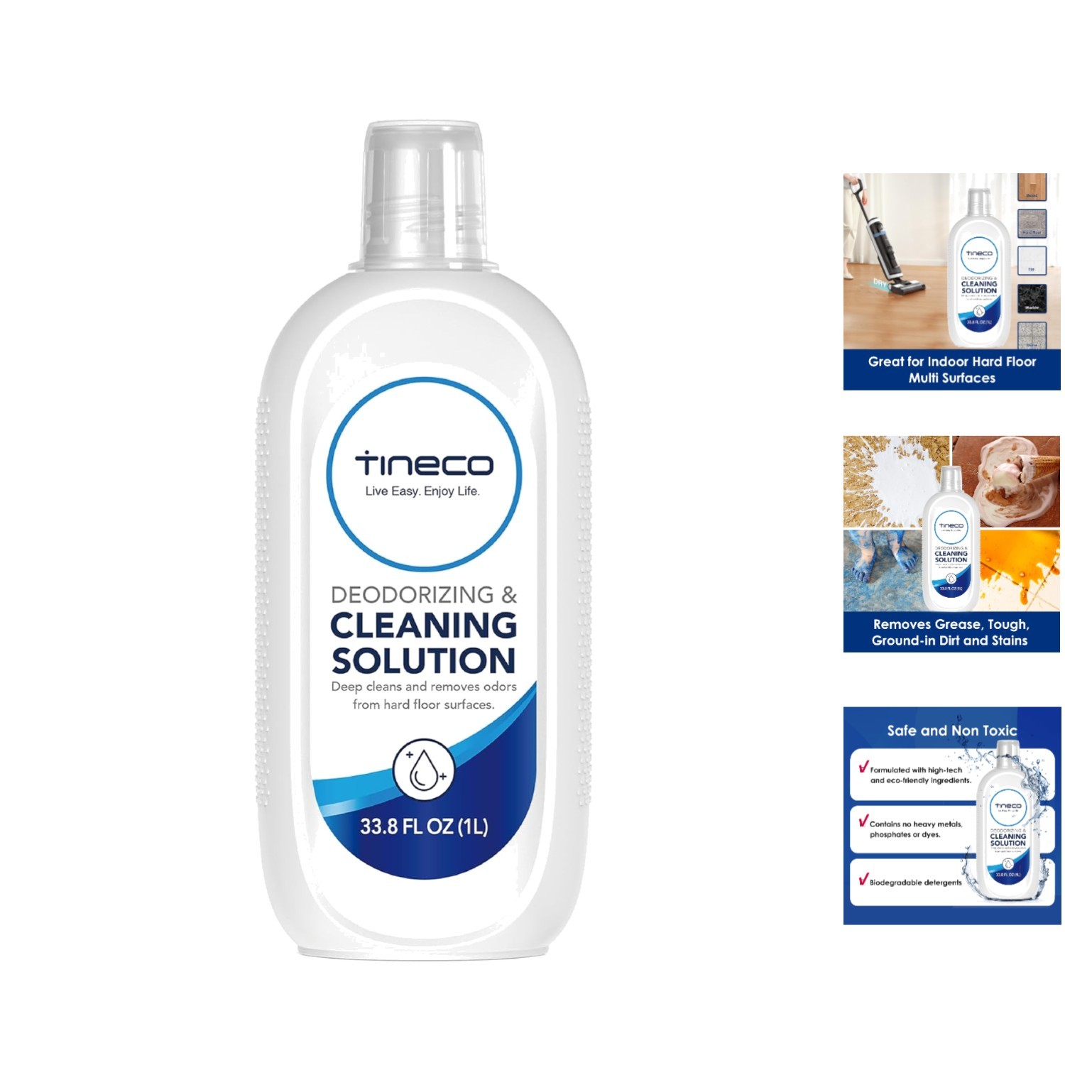 Versatile 33.8 Fl Oz Floor Cleaner for iFLOOR Series – Safe for Family Use