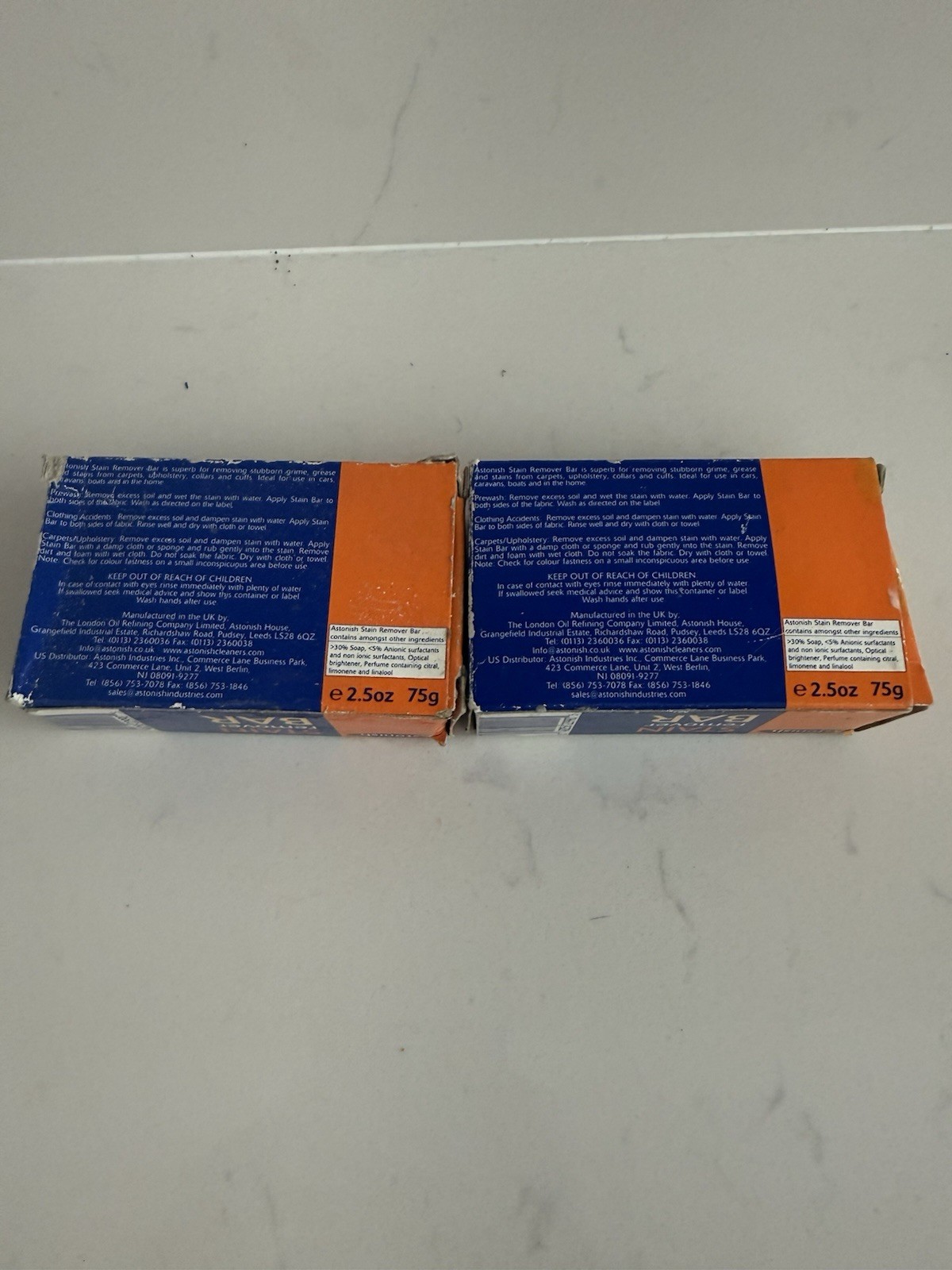 Pair Of Astonish Stain Remover Bar For Clothes Carpets Upholstery Cleaning New