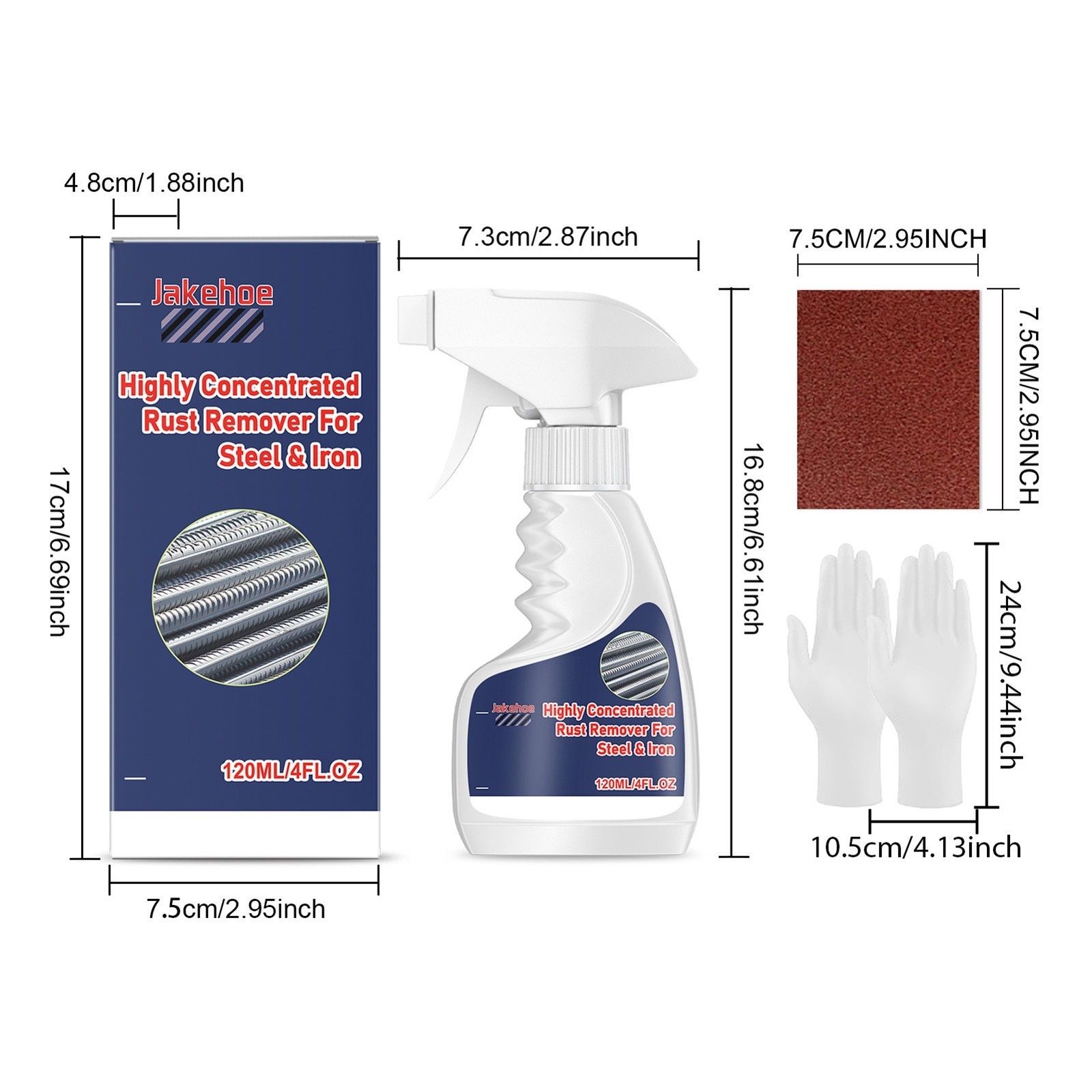 Highly Concentrated Rust Remover For Steel&Iron 120ml -Powerful Rust Remover