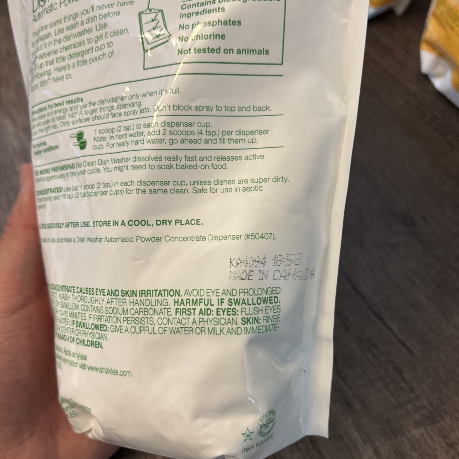 Shaklee Get Clean Dish Washer Automatic Powder Concentrate 2lb LOT OF 3
