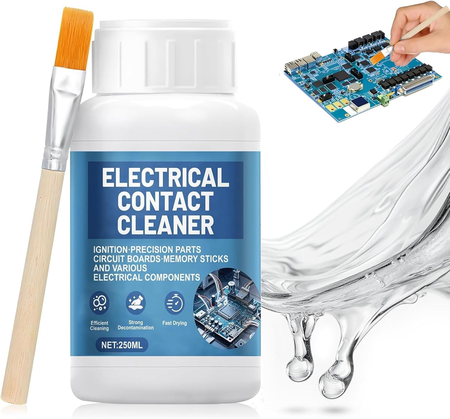 250Ml Electronic Contact Cleaner, Circuit Board Cleaner Fast Drying Precision El