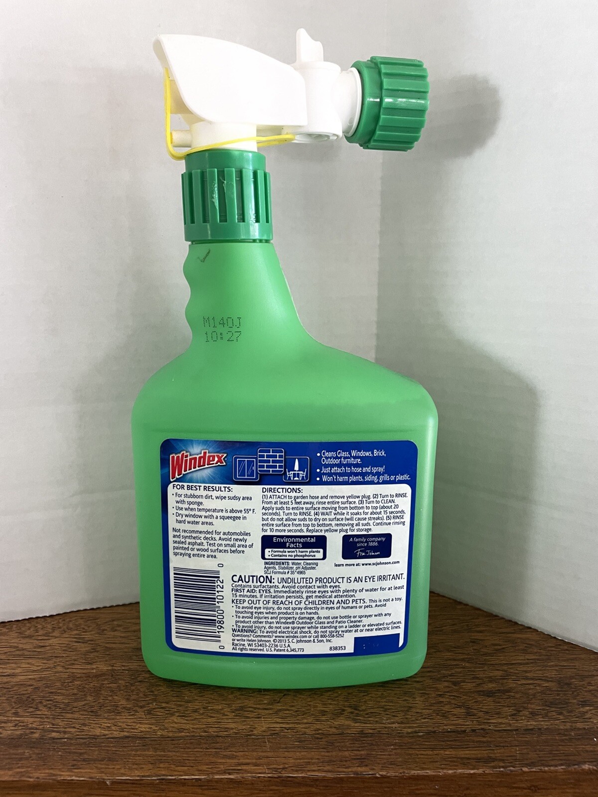 Windex OUTDOOR Glass Patio Cleaner 32 oz. Hose Spray Streak-Free Shine 2013