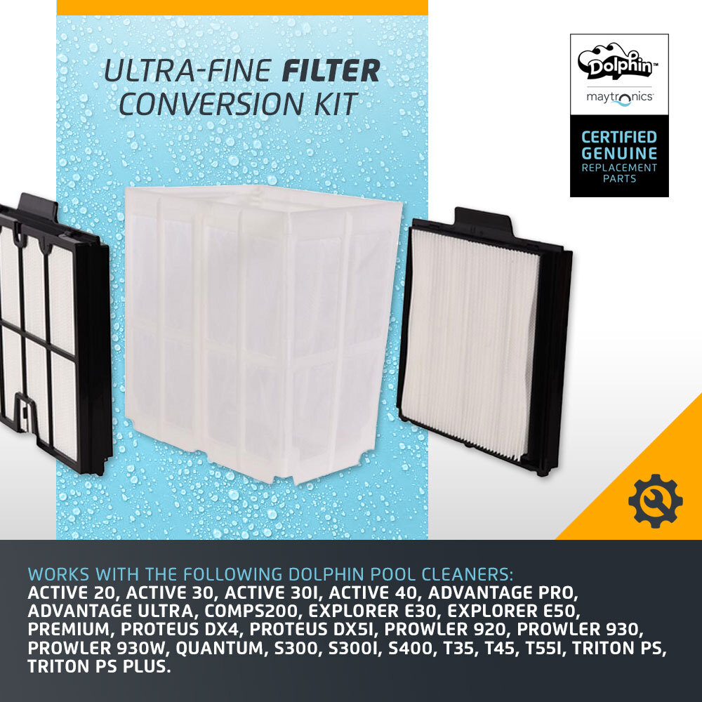 Dolphin Genuine Replacement Part Ultra-Fine Filter Panels and Insert 9991496-A