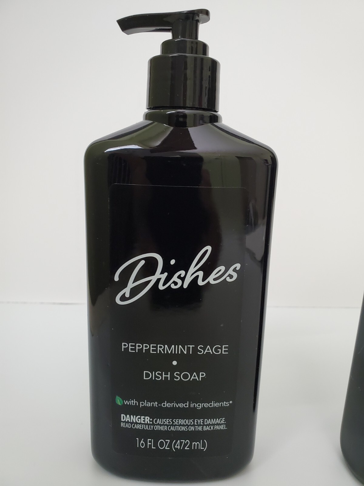 Lot of 2 Bottles Dishes Peppermint Sage Dish Soap with plant derived ingridients