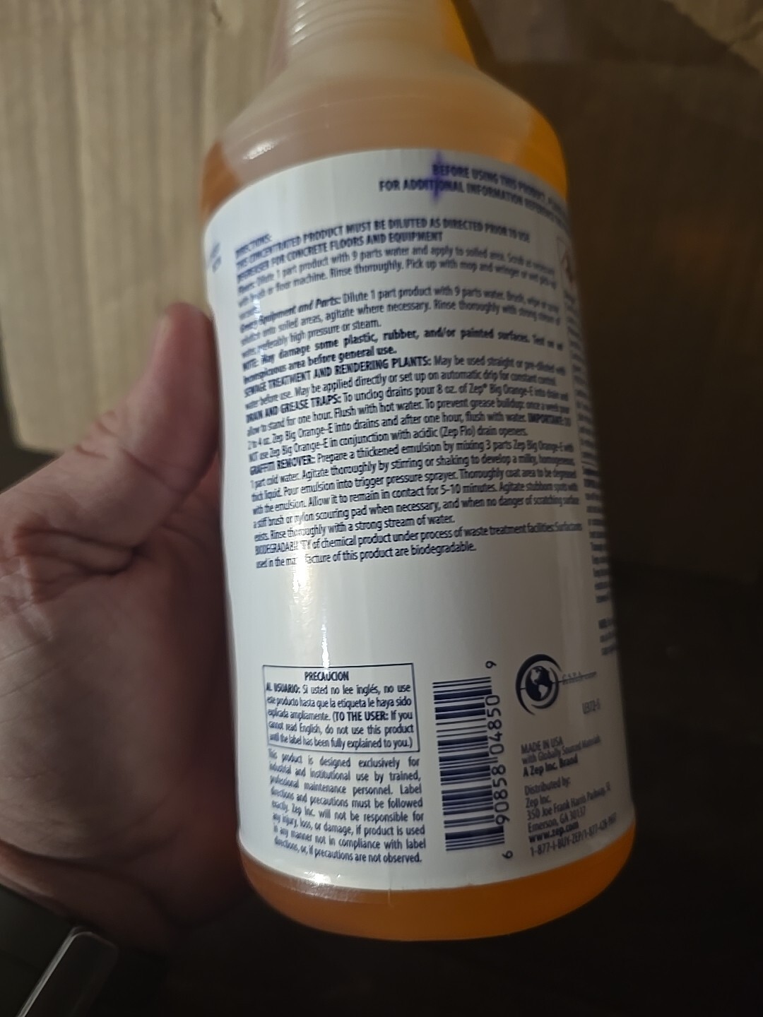 11 x ZEP BIG ORANGE LIQUID CITRUS INDUSTRIAL DEGREASER GRAFFITI REMOVER 32 OZ