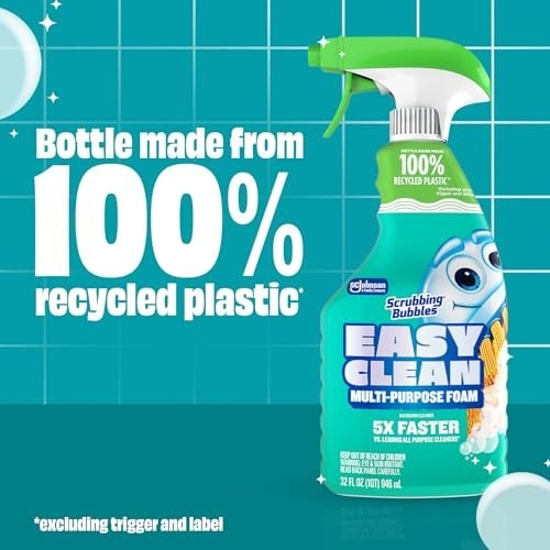 Multipurpose Foaming Bathroom Cleaner Spray – Eco-Friendly, 32oz, 4-Pack