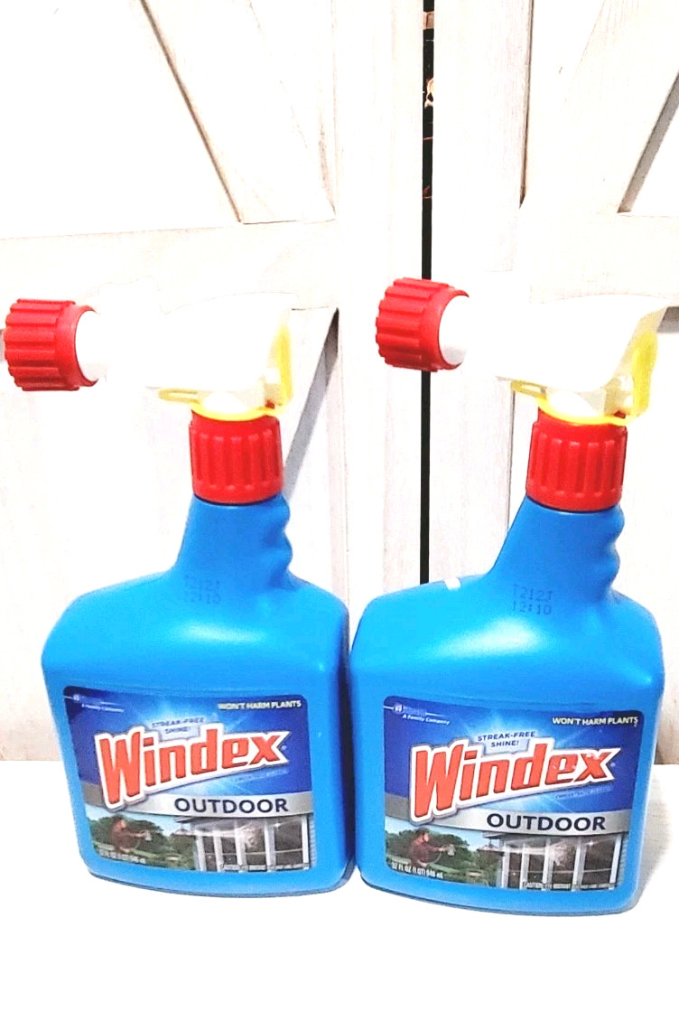 Windex Outdoor Concentrated Glass Window Cleaner 32 oz Lot Of 2 (64oz)