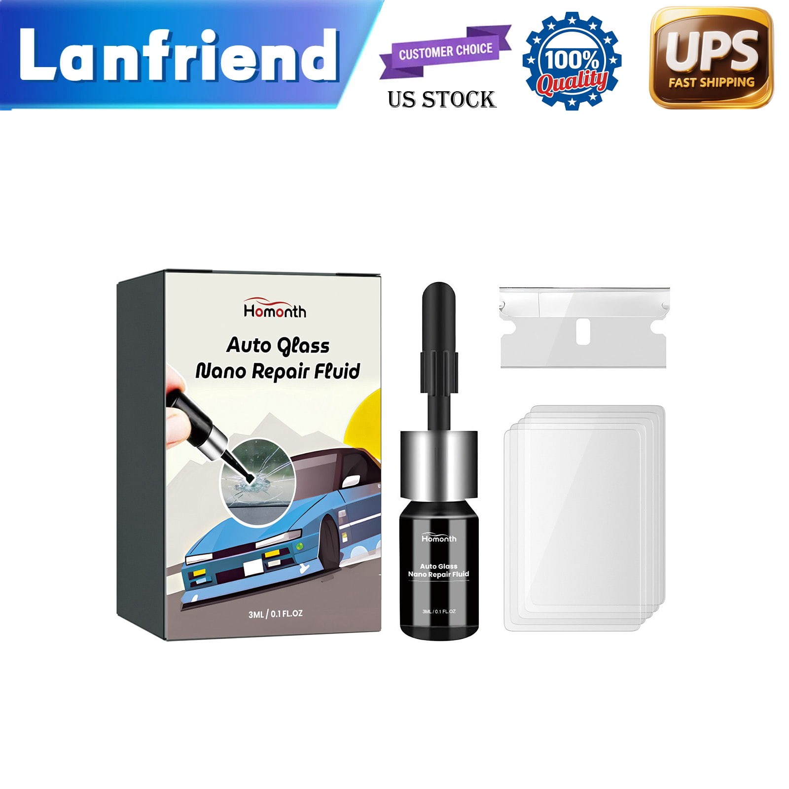 Crack Repair Nano Liquid – Automotive Glass Clear View Repair Agent 🚗