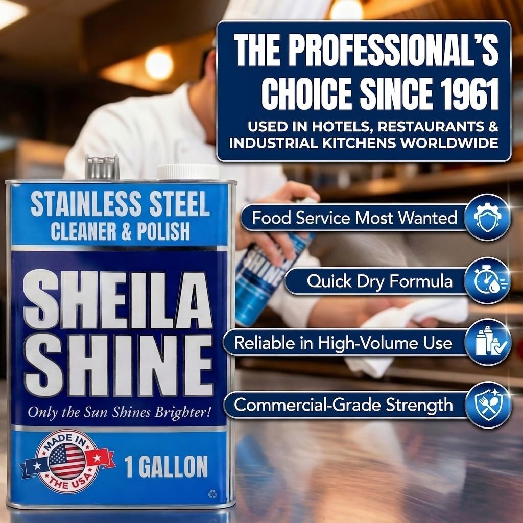 Share Sheila Shine Stainless Steel Cleaner Polish 1 Gallon Appliance
