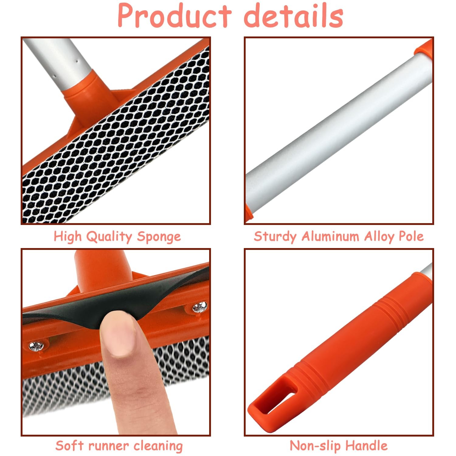 Window Squeegee for Window Cleaning with Retractable Pole, Squeegee Window Cl…