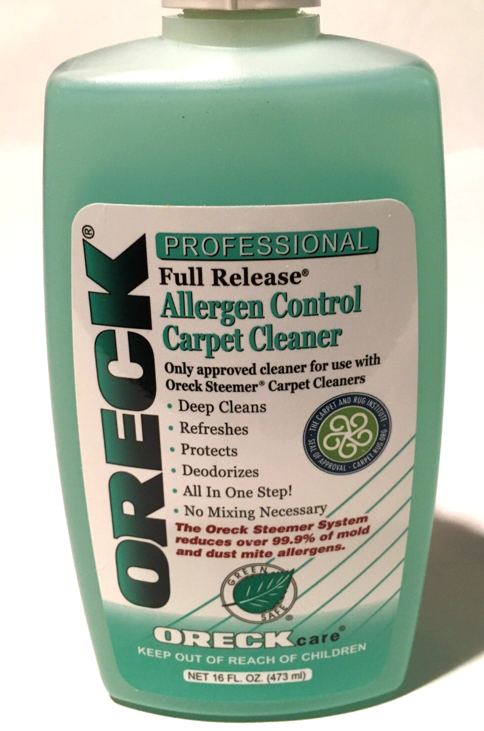 3 Oreck Professional Allergen Control Carpet Cleaner Steemer 16 oz. Each