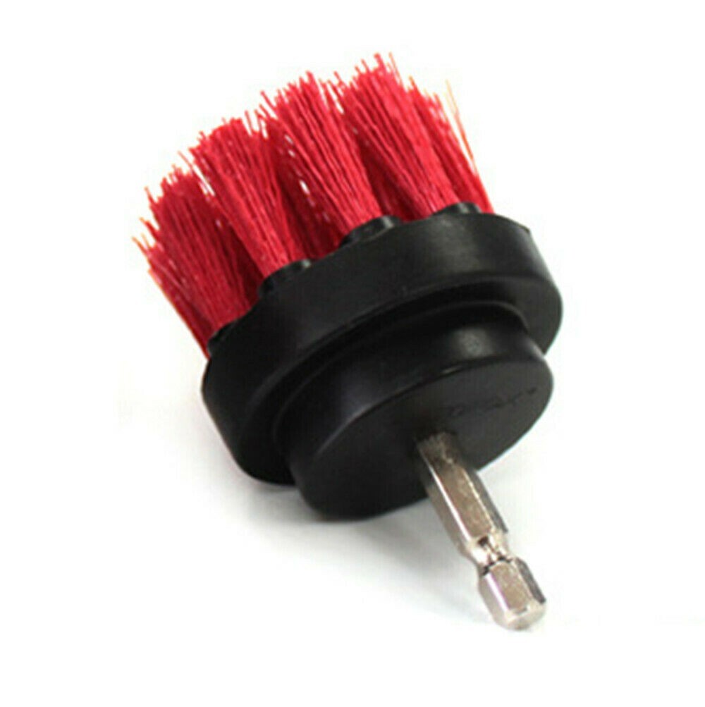 Round Nylon Brush with Shaft for Drill – Small Diameter Drill Brush Scrubber Kit