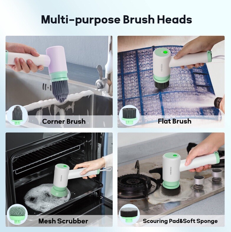 Voweek Electric Spin Scrubber Cordless Power Cleaning Brush | VW-SP01 | Blue