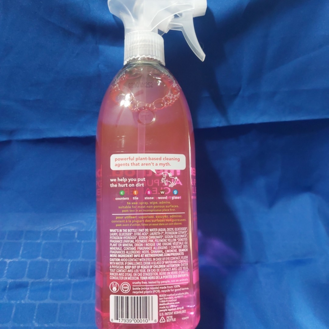 Method All-Purpose Multi-Surface Cleaner Pink Grapefruit 28oz. Spray Bottle