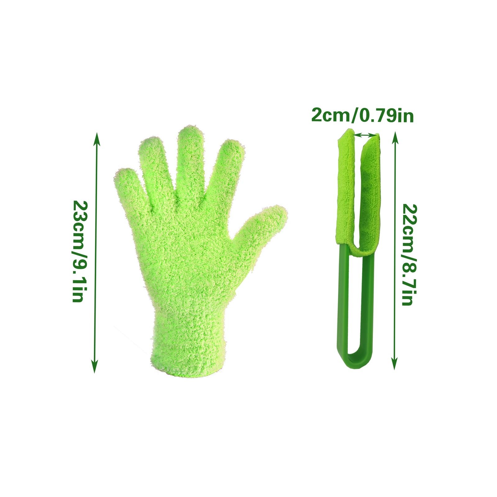 Leaf Cleaning Tongs with 2 Removable Sleeves and 1 Dusting Glove, Washable Re…