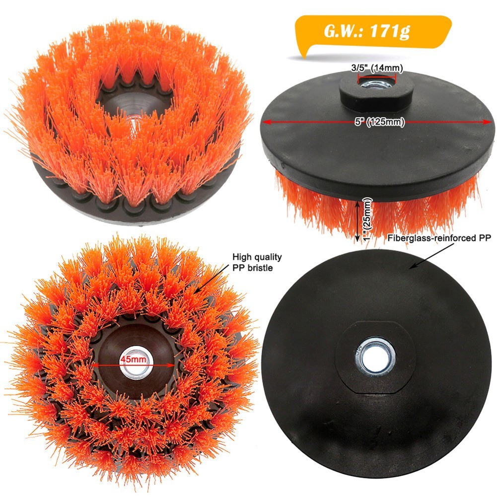 1*Electric Drill Soft Brush Carpet Leather Upholstery Cleaning Attachment Tool
