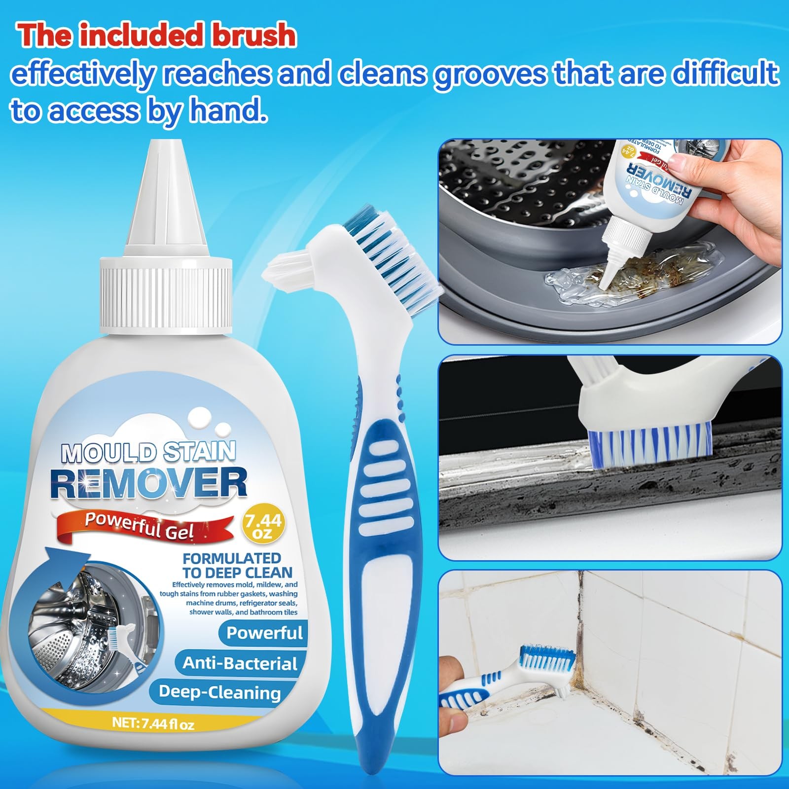 Mold 8 Fl Oz – Deep Cleaning for Washing Machine Gasket, Bathroom Mold, Tile …