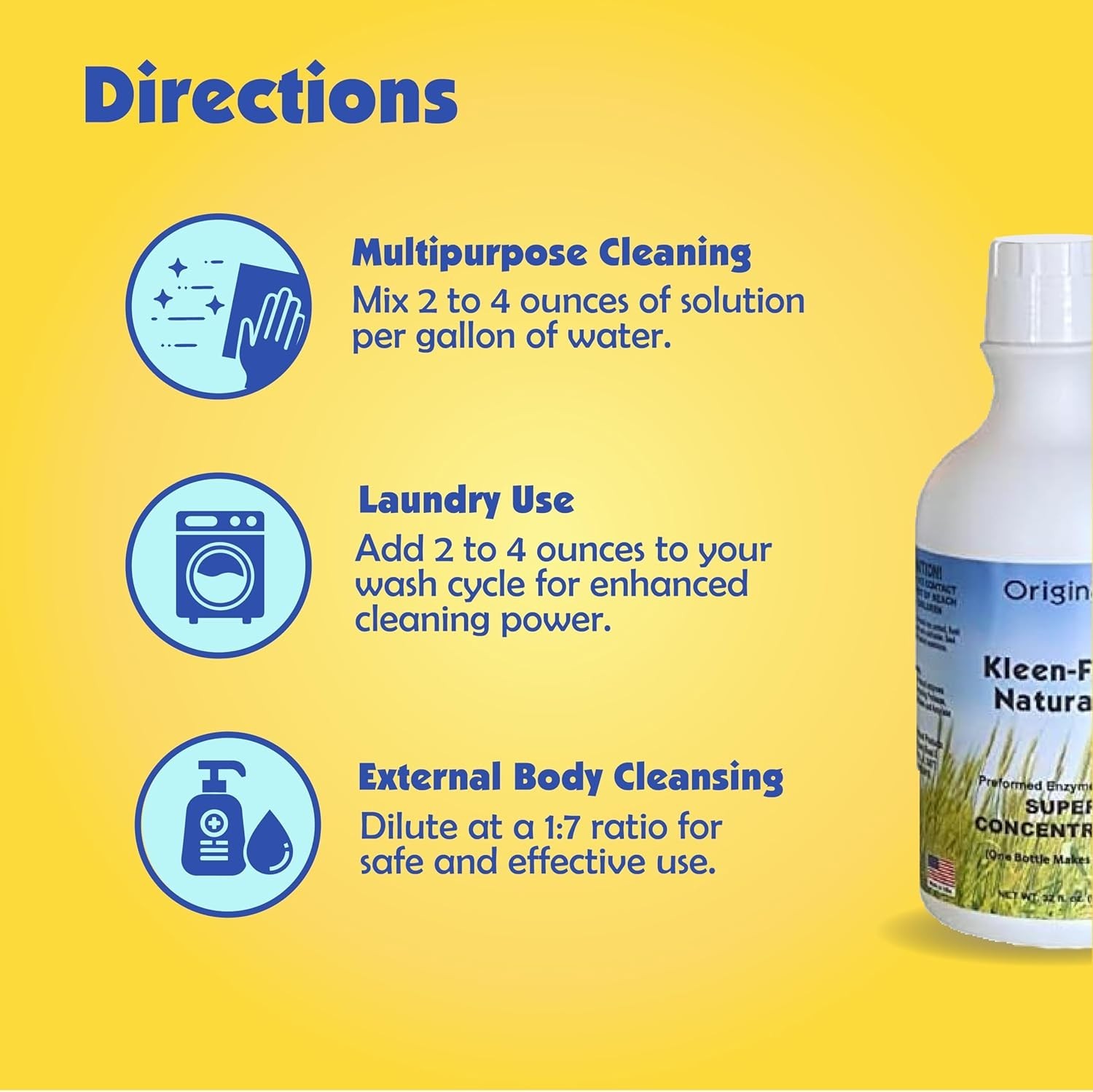 Naturally Enzyme Cleaner, Scent, 32oz – Concentrated, Multi-Purpose, Clean, …