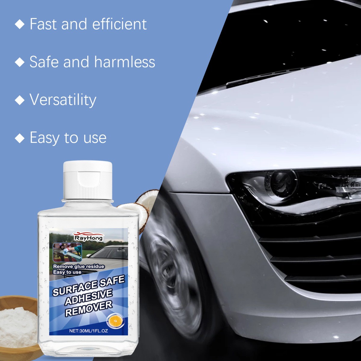 Adhesive Remover for Car Paint Glass Multi-Surface Glue Residue Cleaner