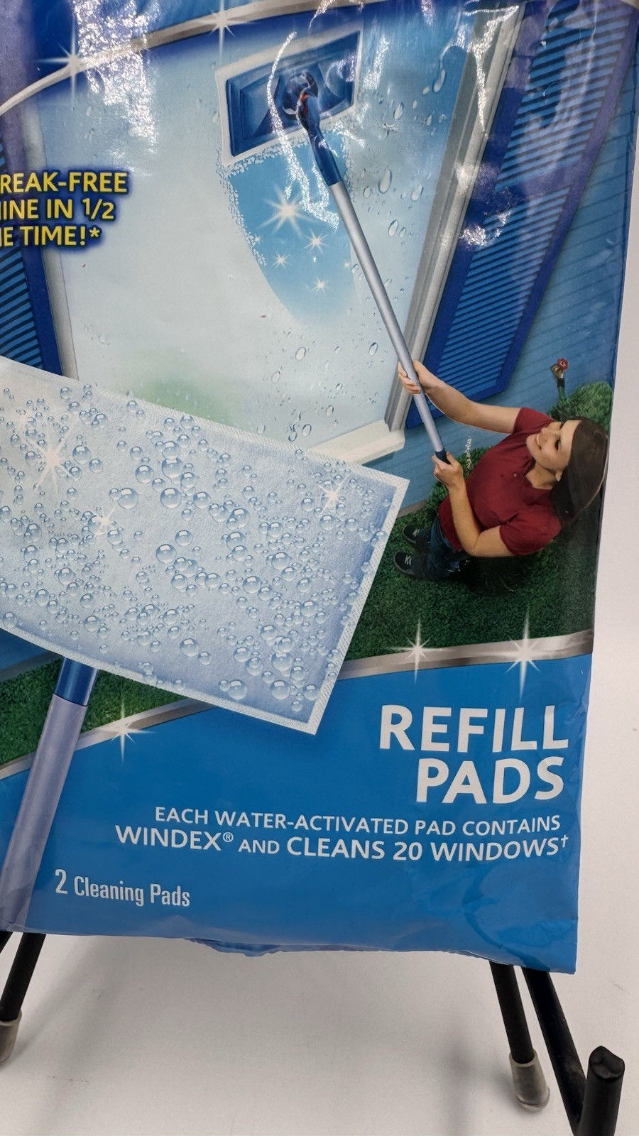 Windex Outdoor Refill Cleaning Pad Windows 1 Pk 2 Pads Discontinued NOS 2011