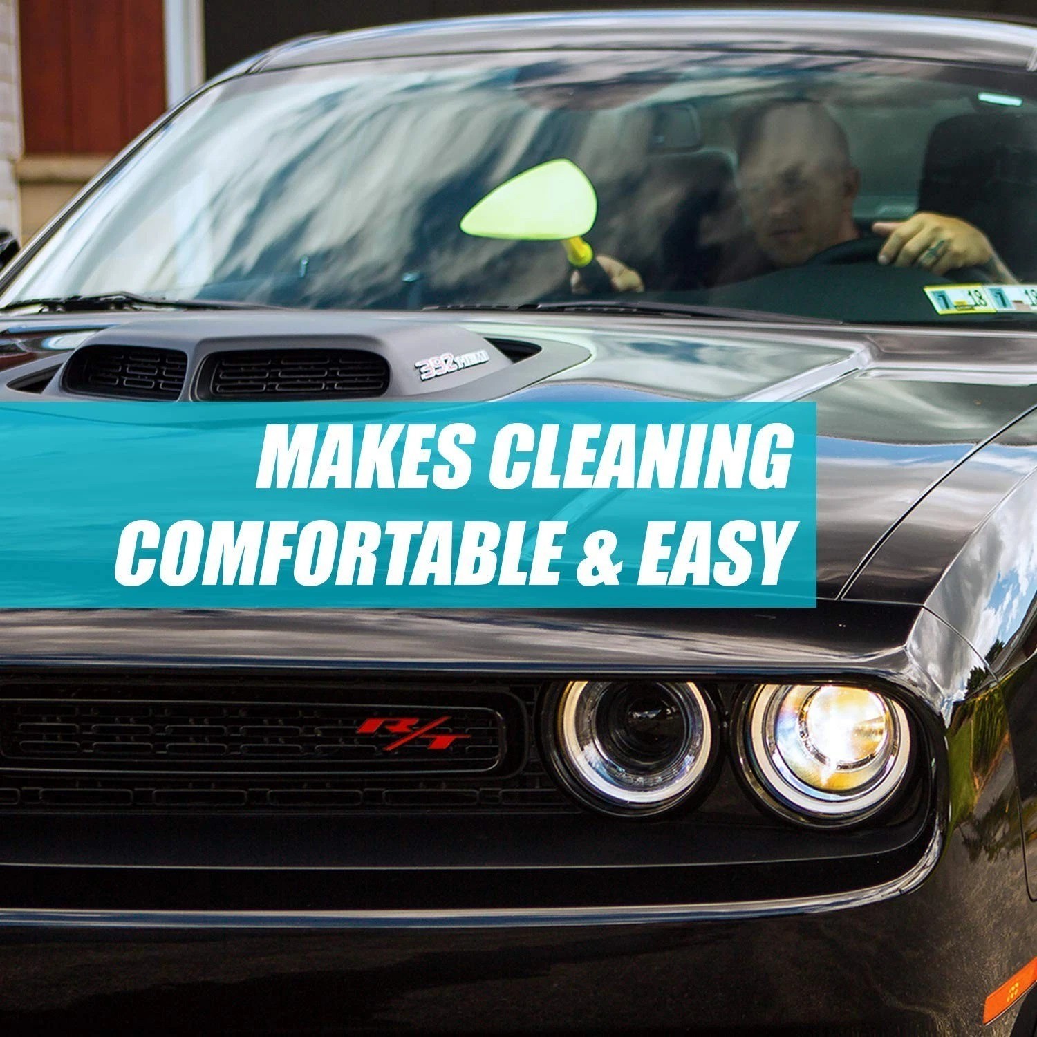 Invisible Glass Windshield Cleaner Kit with Extendable Handle Microfibers