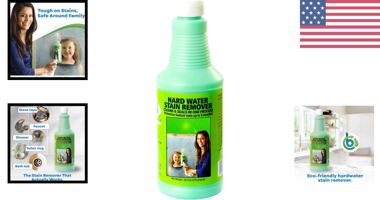 Bioclean Hard Water Stain Remover – 20.3oz Biodegradable Cream for Sparkling …