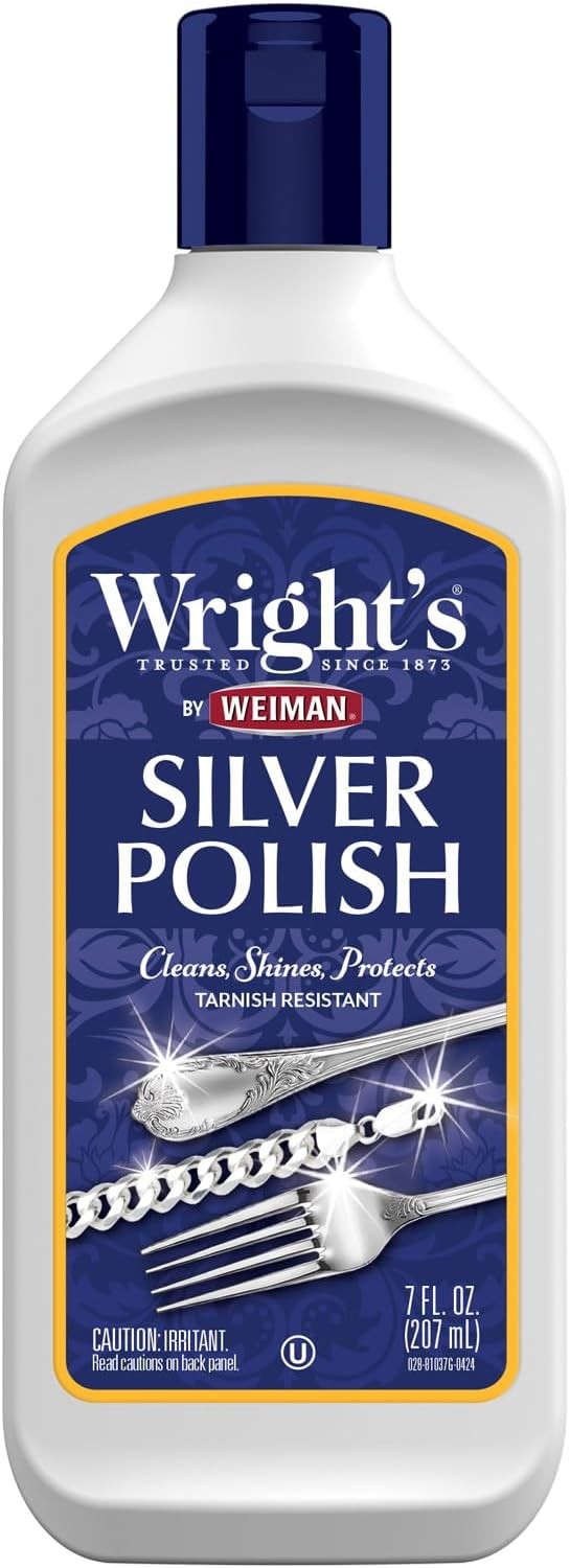 Wright’s Silver Cleaner and Polish – 7 Ounce – Ammonia Free – Use on Silver