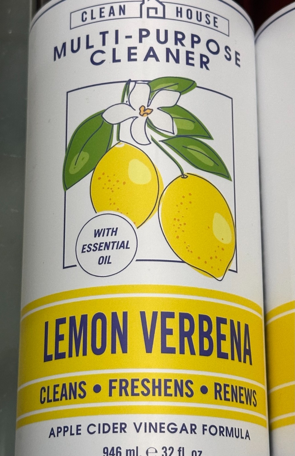 (2-Pk) CLEAN HOUSE ~ LEMON VERBENA Kitchen Odor Deodorizer Cleaner Freshen Renew