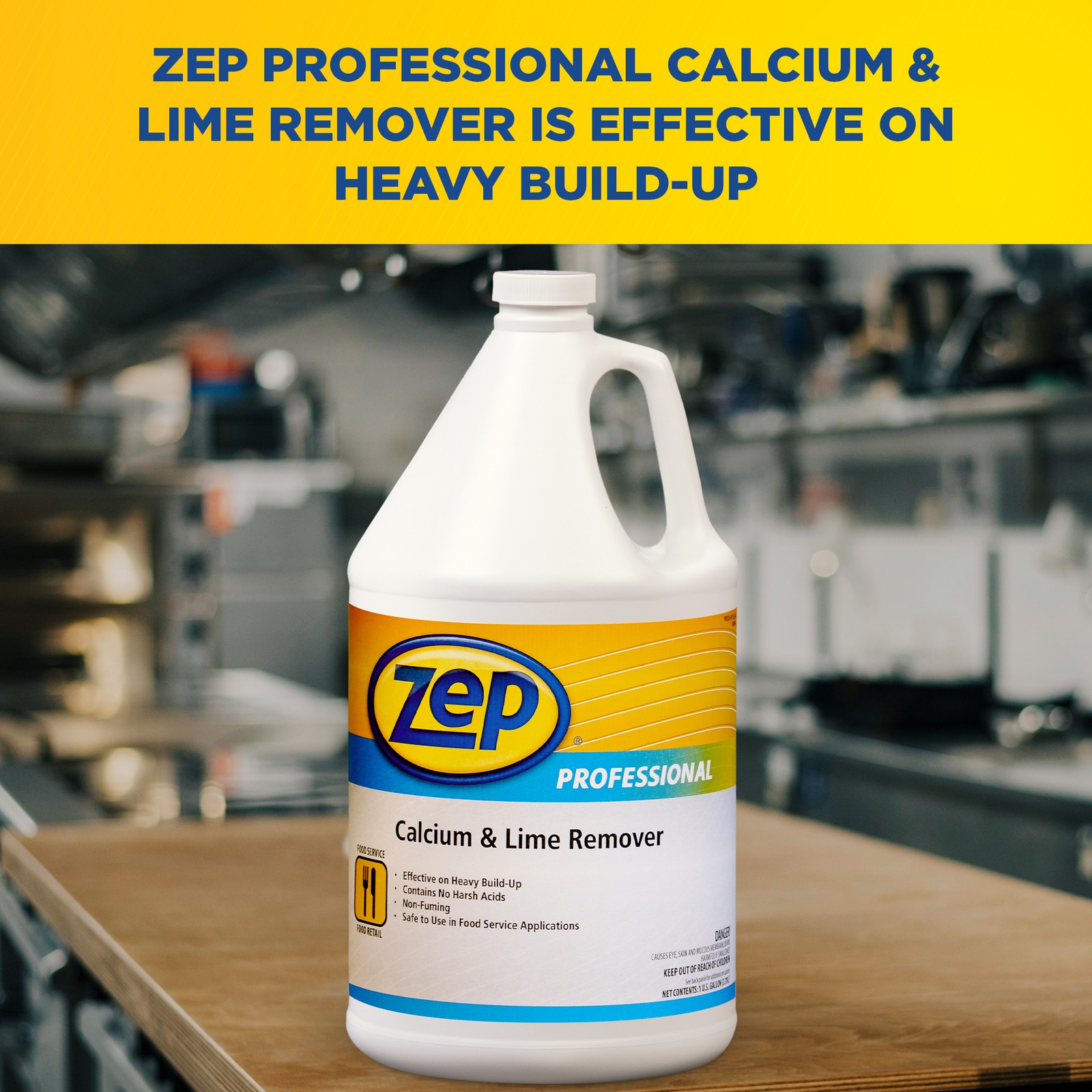 Zep Industrial Calcium and Lime Remover – 128 oz (Case of 4) 1041491 – Pro Grade