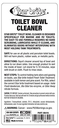 STAR BRITE Toilet Bowl Cleaner 16oz Marine RV Odor Eliminating No Scrub