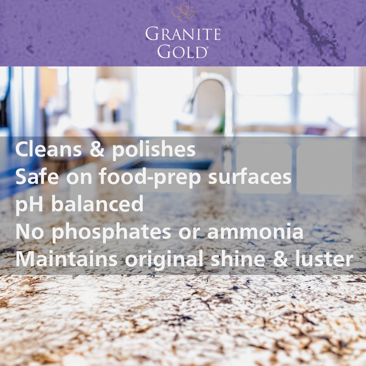 Granite Gold 24 Oz. Clean & Shine Granite Cleaner and Polish GG0047 Granite Gold