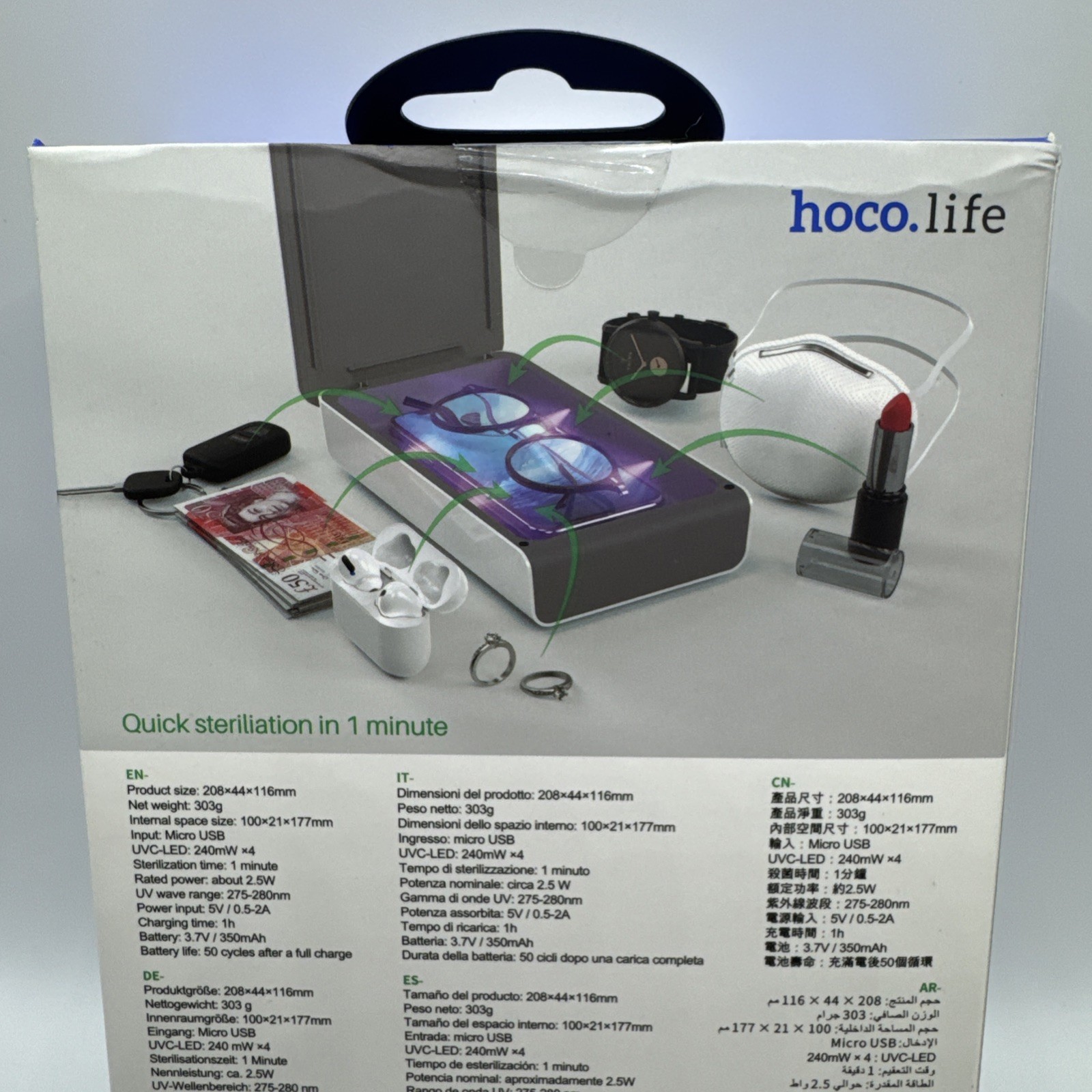 Hoco UV Sterilization Box Item Sanitizer NIB