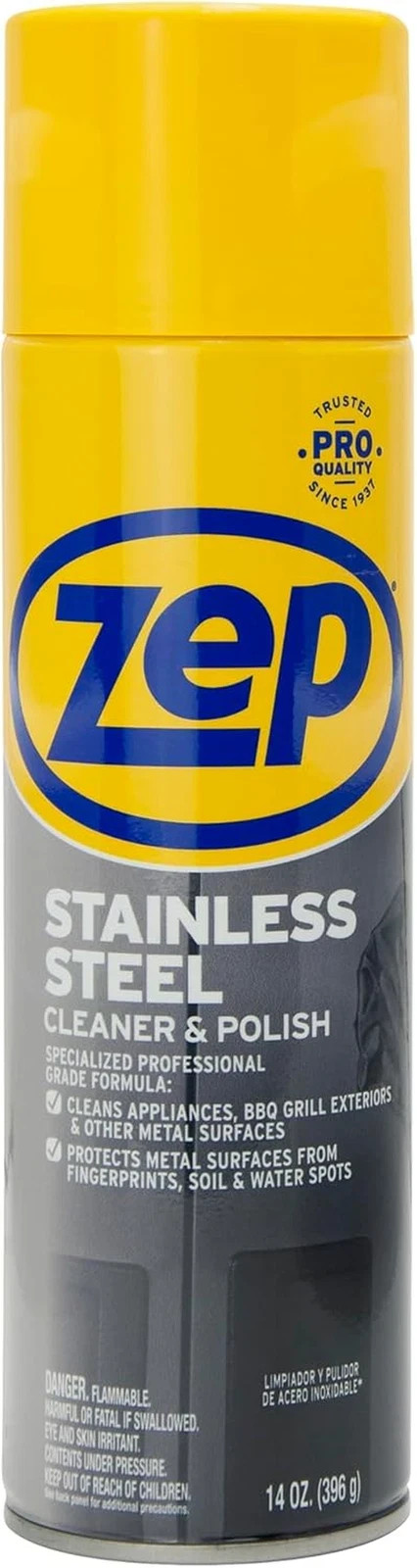 Zep Stainless Steel Cleaner and Polish 14 Ounces – ZUSSTL14 – Protects Metal Sur