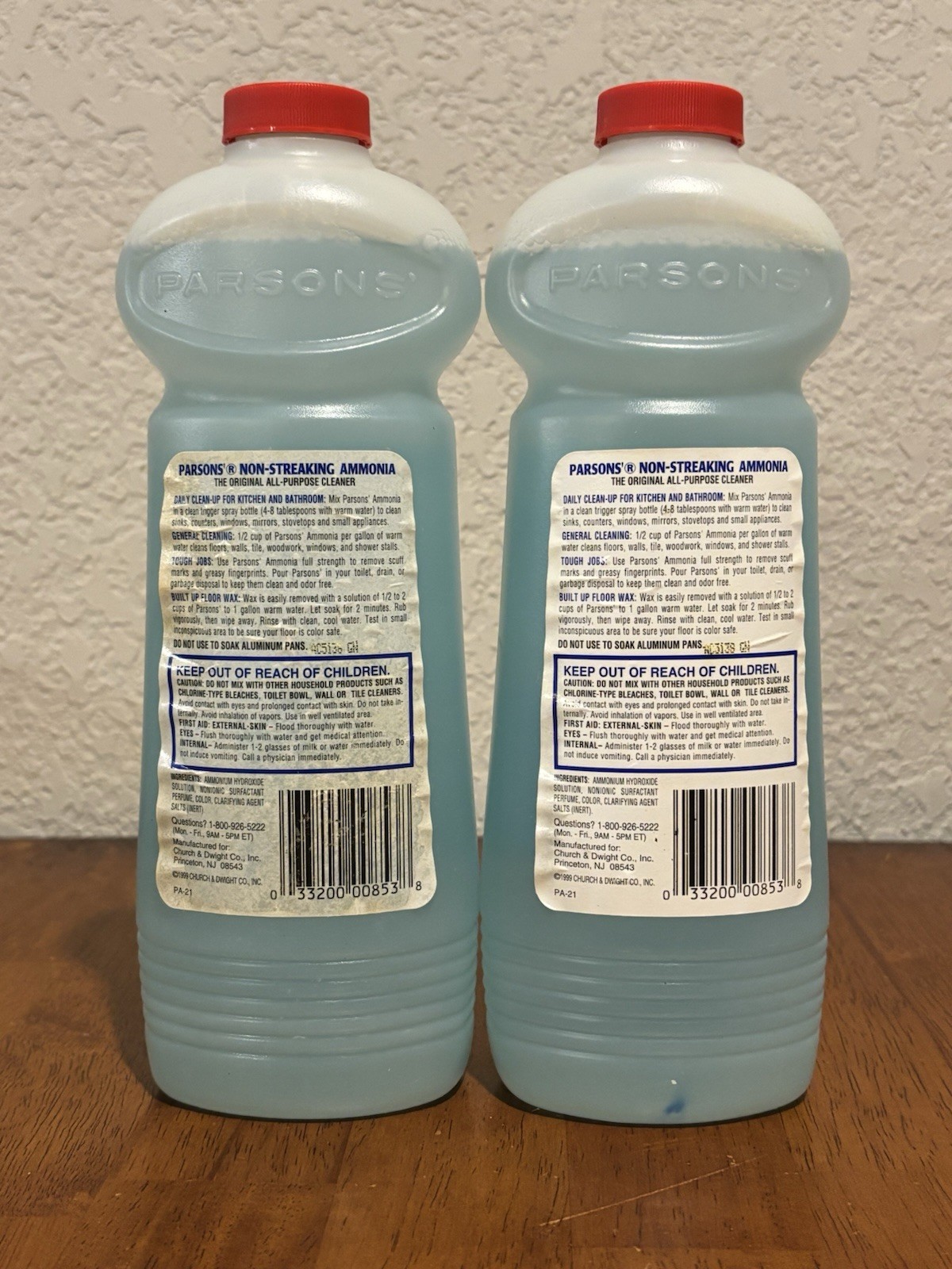 Vintage Parsons Non-Streaking Ammonia Original All Purpose Cleaner 1999 28 Fl Oz