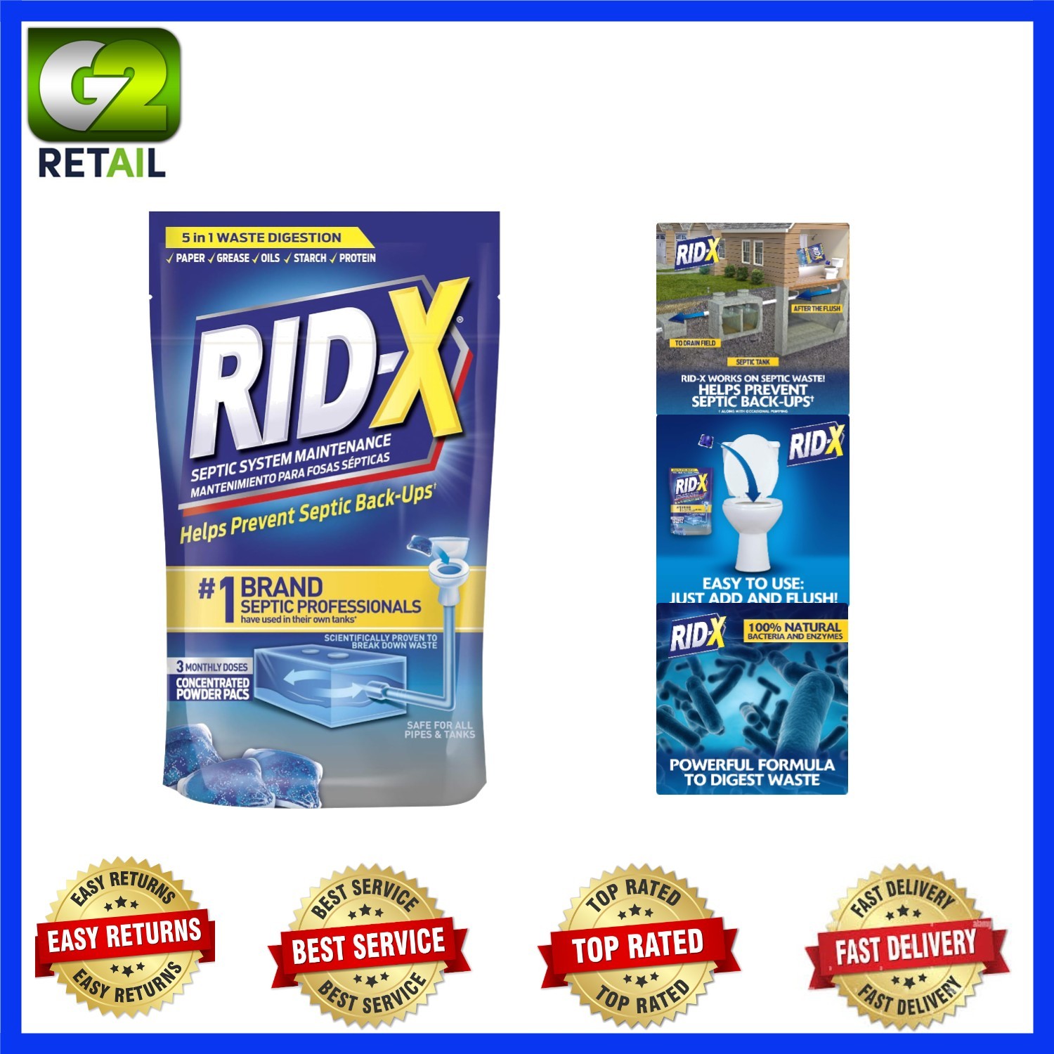 Effortless Septic Maintenance: 3.2oz Dual Action Treatment for Tank Longevity
