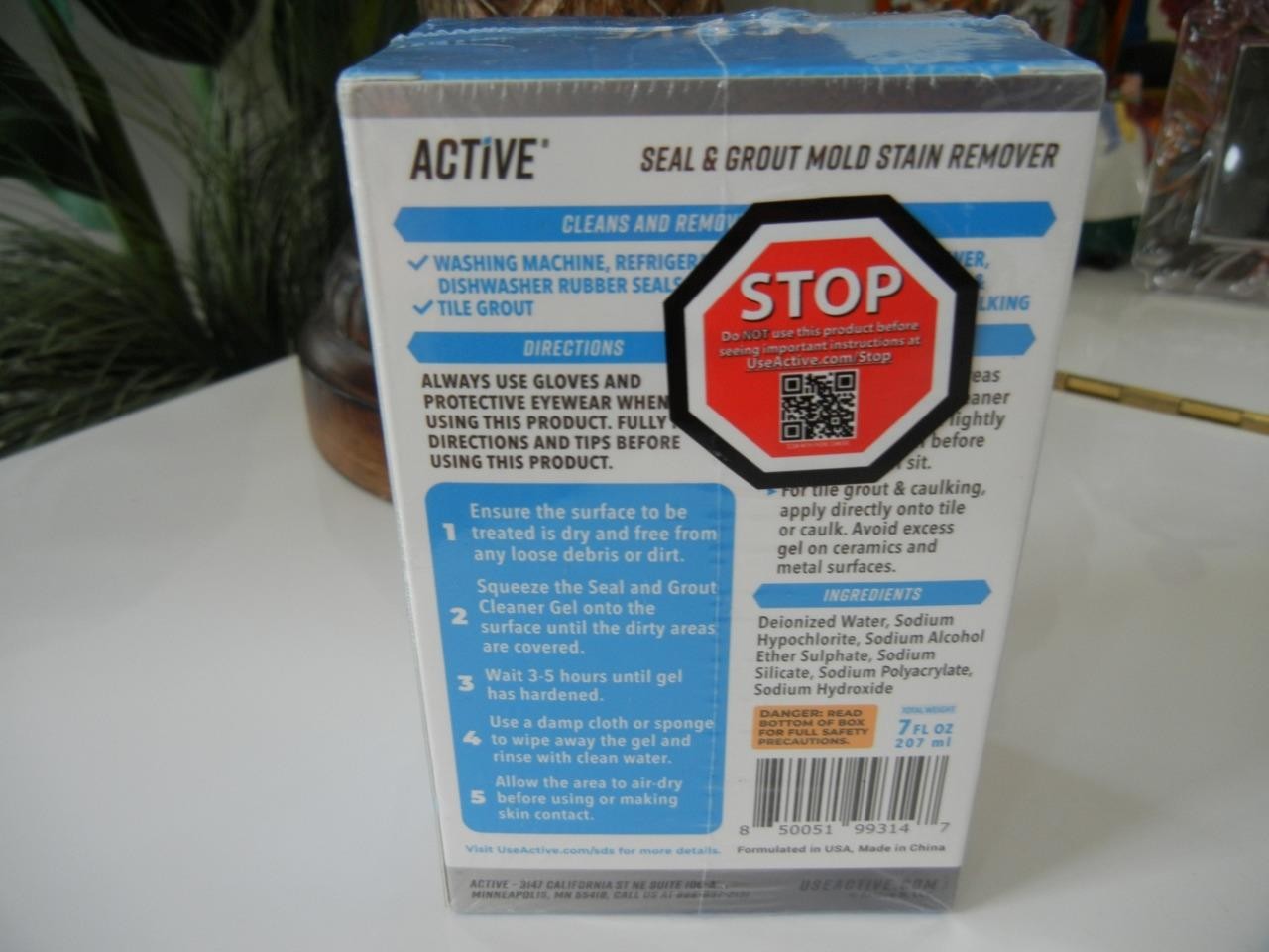 ACTIVE SEAL & GROUT HEAVY DUTY MOLD STAIN REMOVER GEL DEEP CLEANER FREE SHIPPING