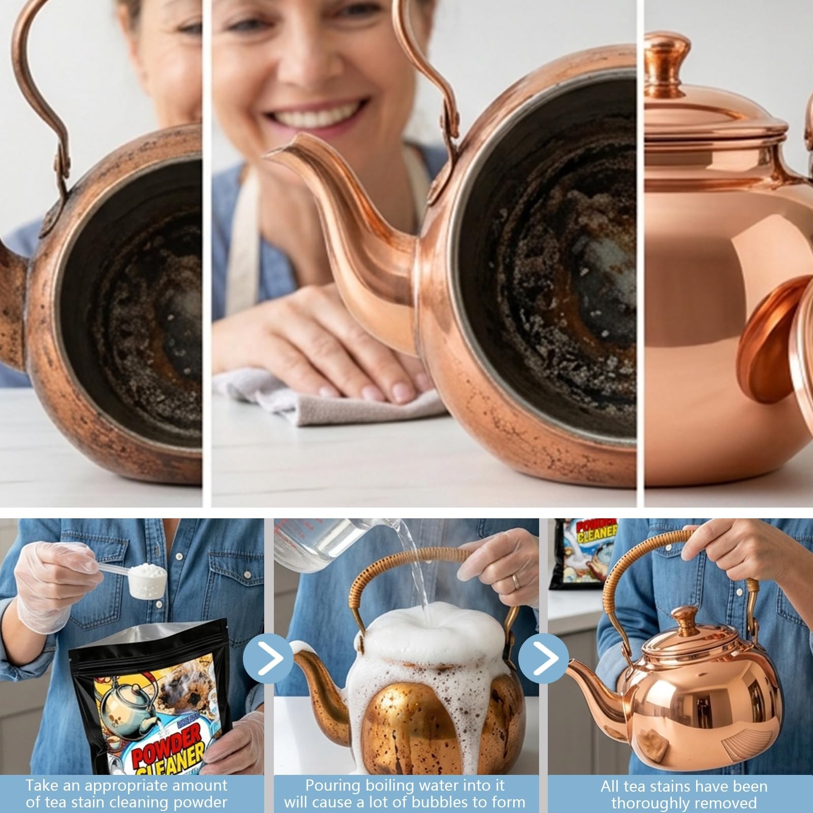 Cleaning Foam for Tea Pots, Coffee Mugs, & Stainless Steel, Tea & Coffee Stai…