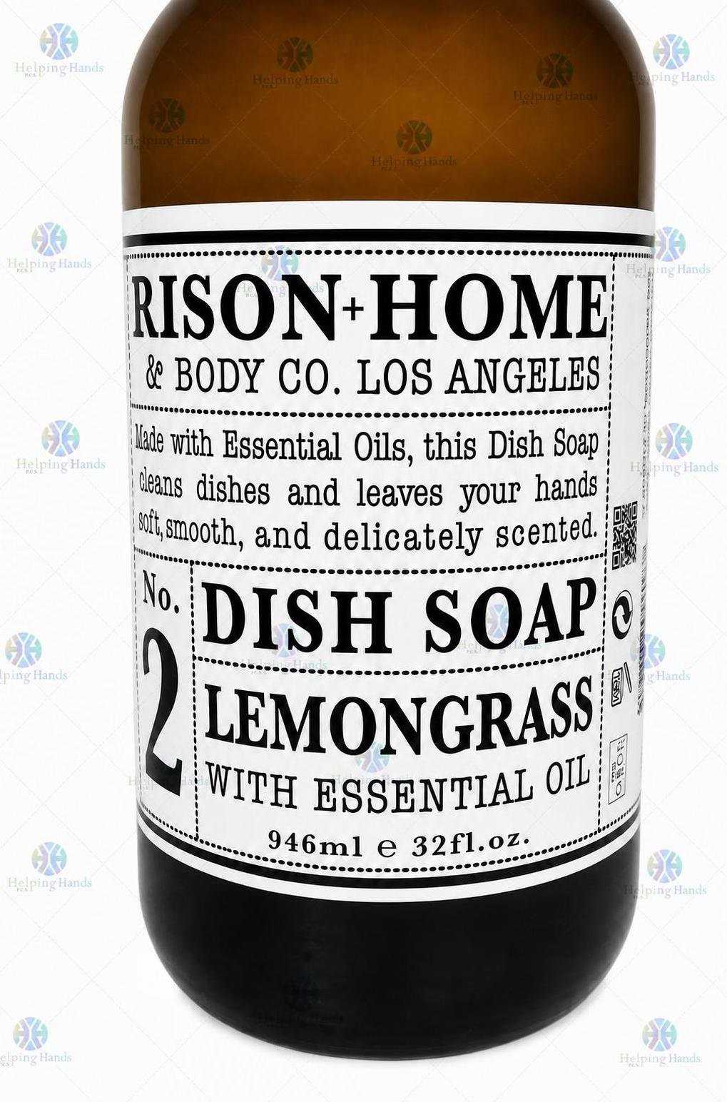 Garrison Home Body Lemongrass Dish Soap Essential Oil JUMBO 32oz GLASS BOTTLE
