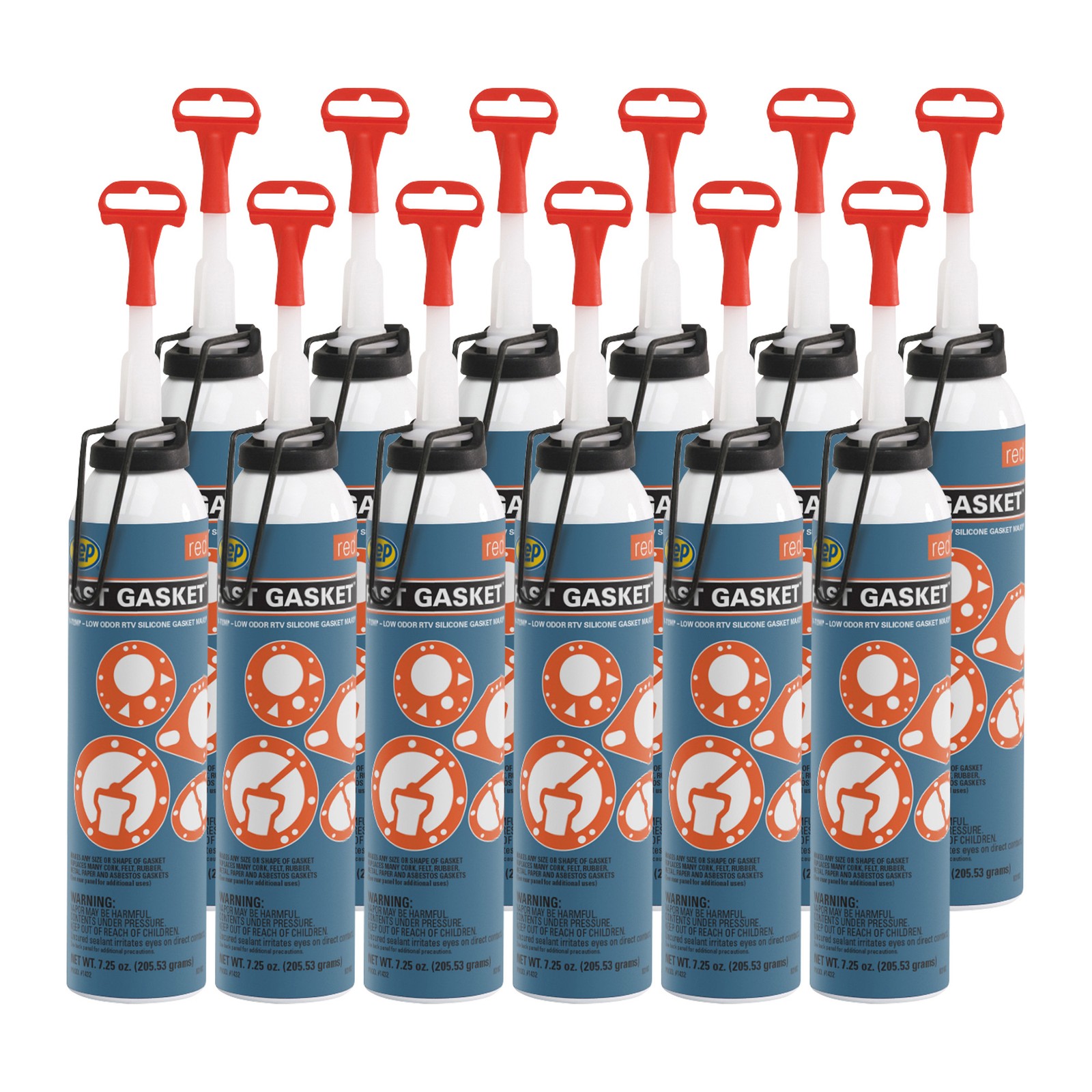 Zep Fast Gasket Red Silicone Rubber Bonding and Sealing Compound – 7.25 oz (Case