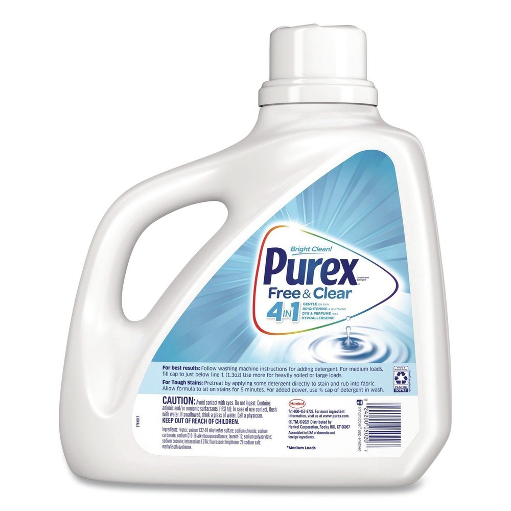 Purex 05020EA 150 oz Bottle Liquid Laundry Detergent – Unscented New