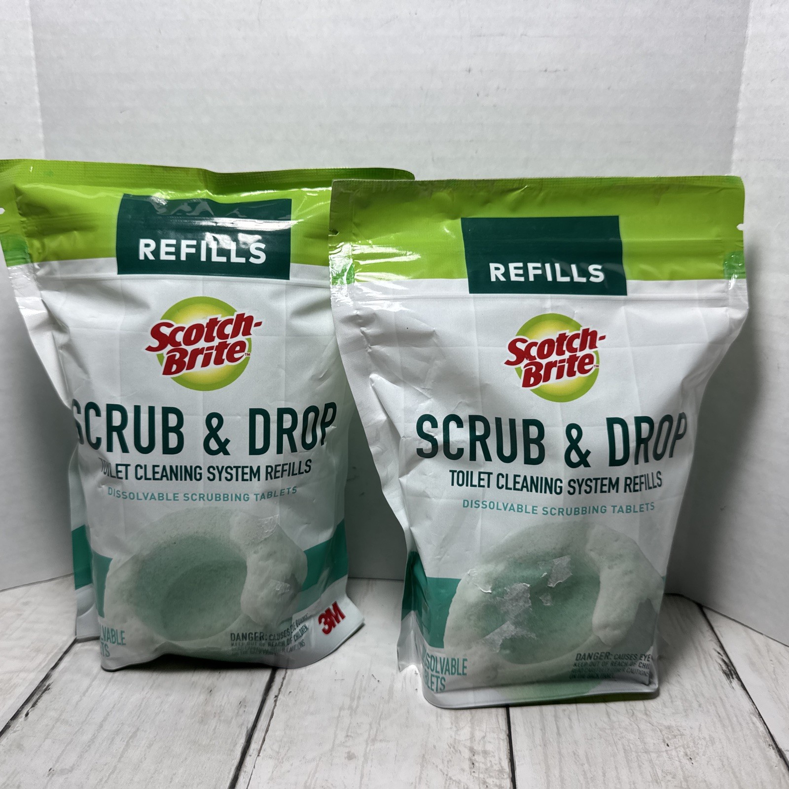 Scotch-Brite Scrub and Drop Toilet Cleaning Tablets 6 Dissolvable Scrubber Lot 2